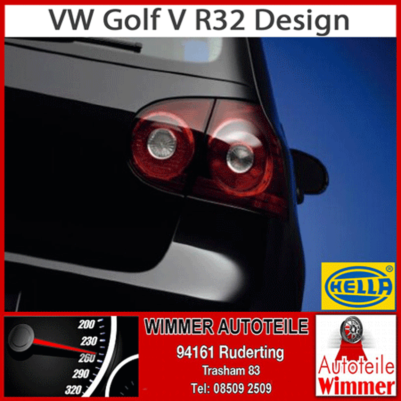 HELLA Rückleuchten Heckleuchten VW GOLF V R32 ORIGINAL - Bild 1 von 1